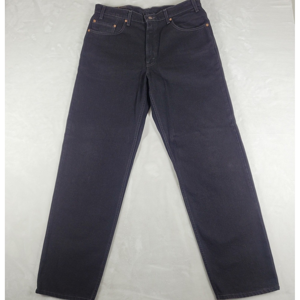 Vintage Levi's 550 Jeans Men's 36x32 Black Denim Straight Leg‎ Relaxed Fit USA